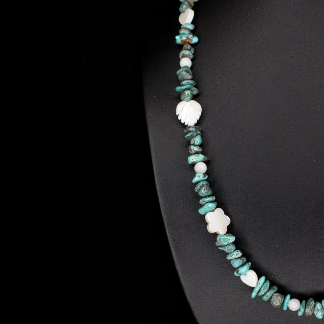 Mother of Pearl Garden Turquoise Necklace
