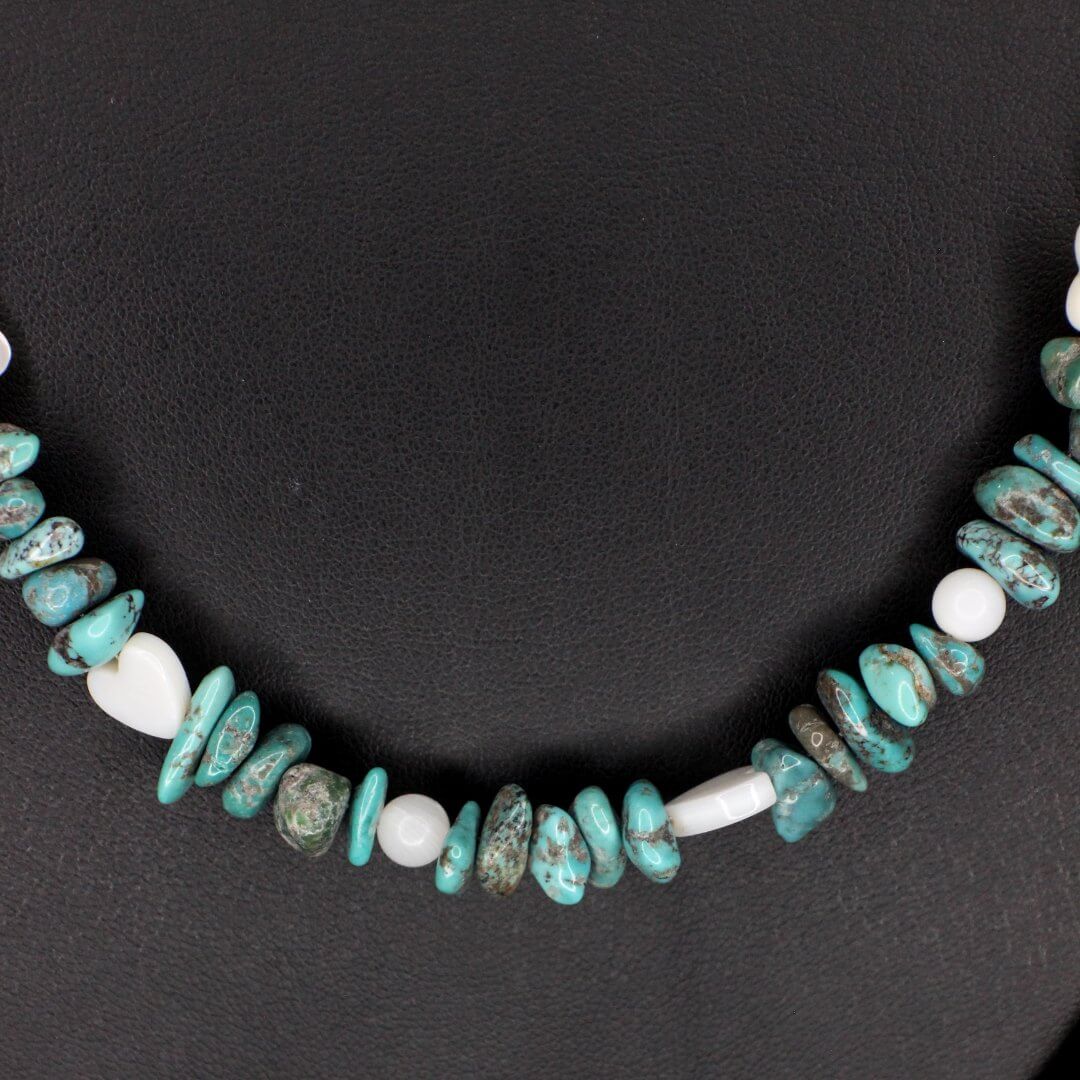 Mother of Pearl Garden Turquoise Necklace