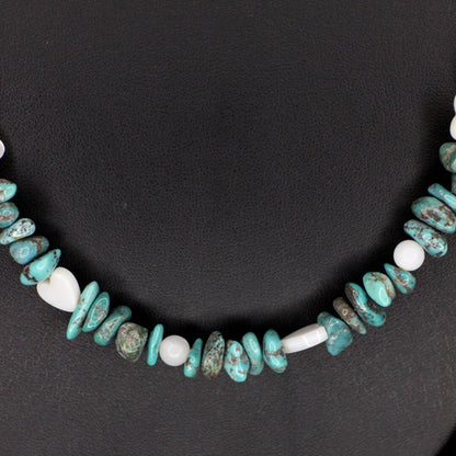 Mother of Pearl Garden Turquoise Necklace