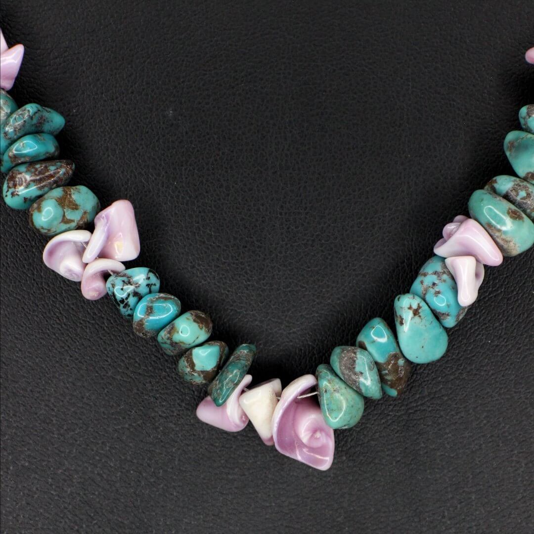 Violet Shell Turquoise Necklace