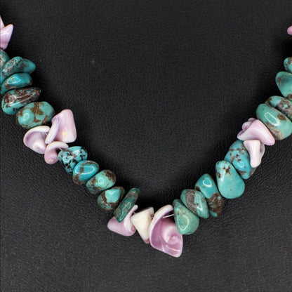 Violet Shell Turquoise Necklace