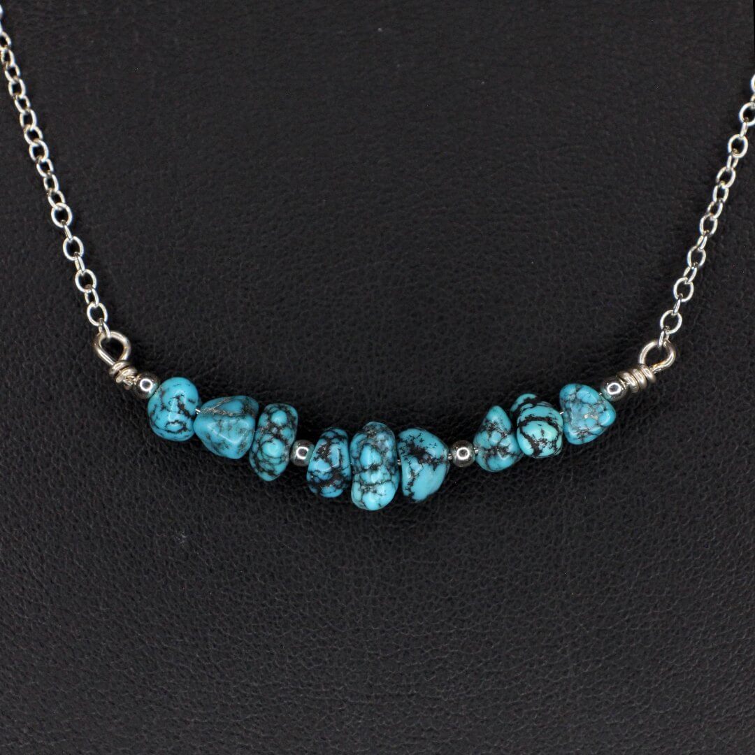 Dainty Turquoise Bar Necklace