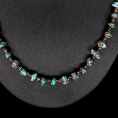 Baby Olive Shell Turquoise Necklace