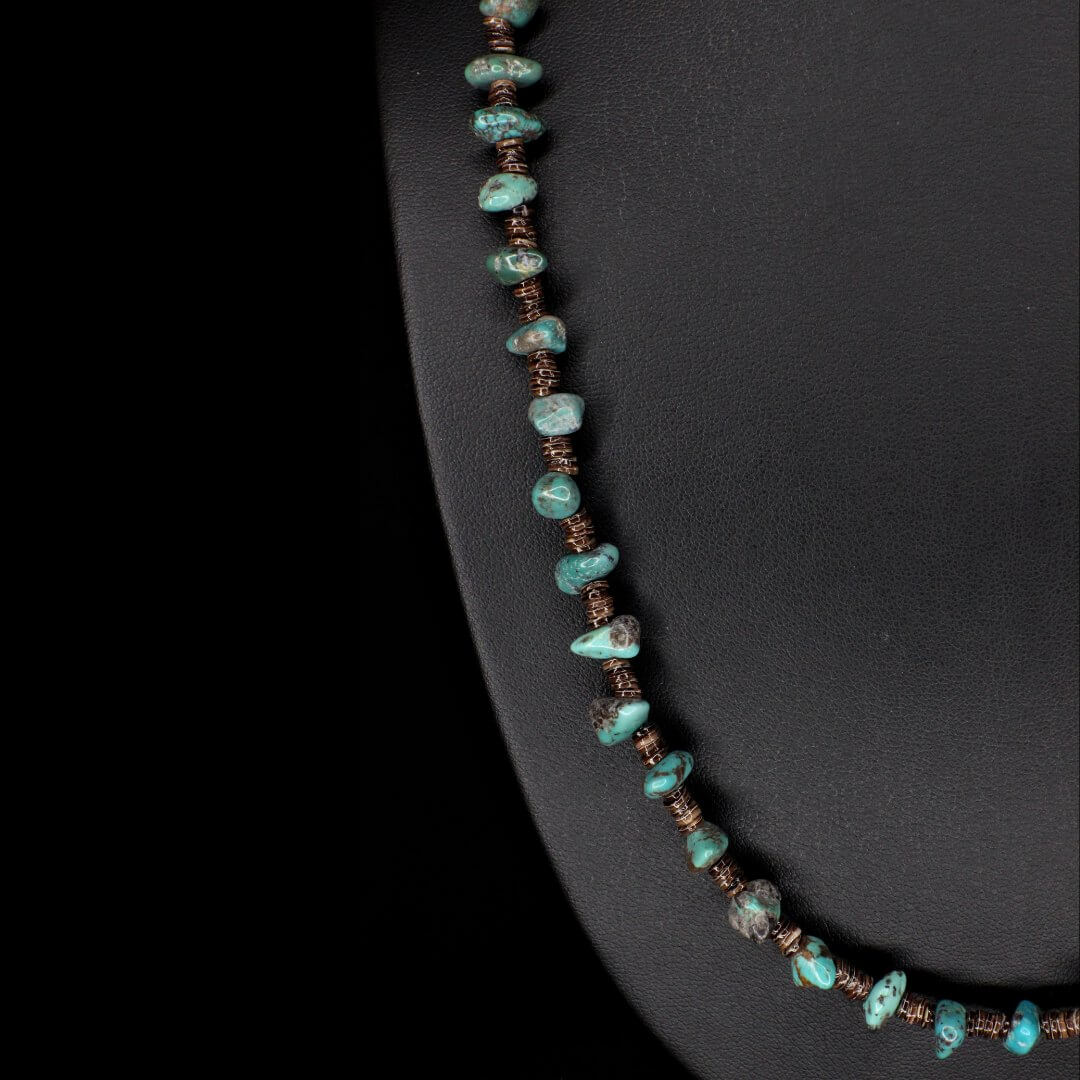 Baby Olive Shell Turquoise Necklace