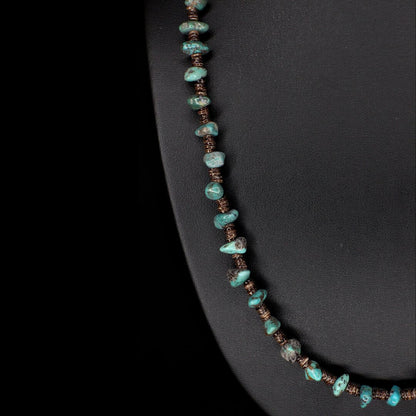 Baby Olive Shell Turquoise Necklace