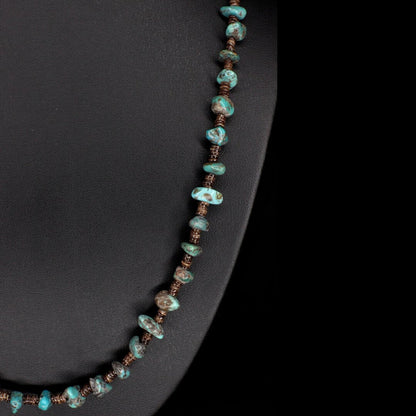 Baby Olive Shell Turquoise Necklace