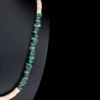 Strawberry Lip Shell Turquoise Necklace