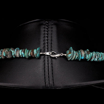 Carved Mother of Pearl Bird Turquoise Necklace
