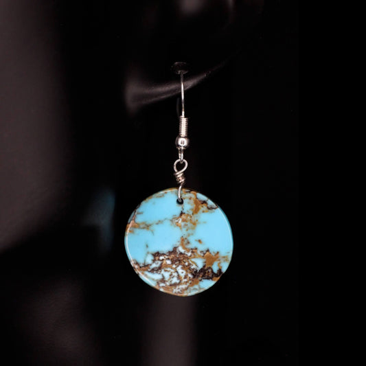 Turquoise Moon Earrings