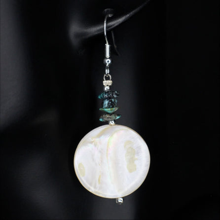White Shell Woman Earrings