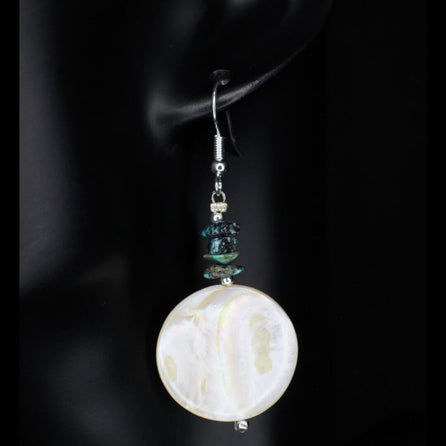 White Shell Woman Earrings
