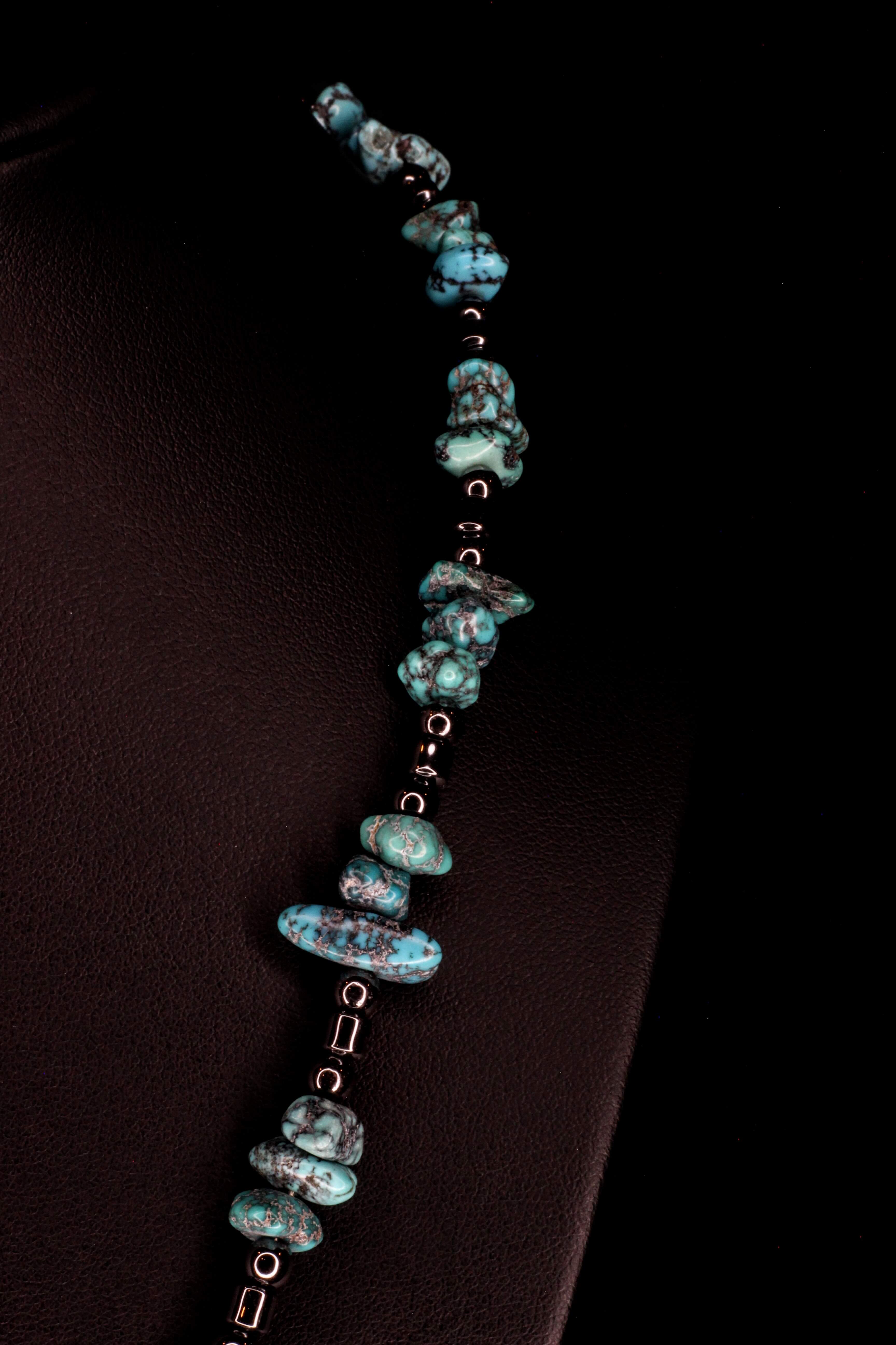 Three Turquoise & Hematite