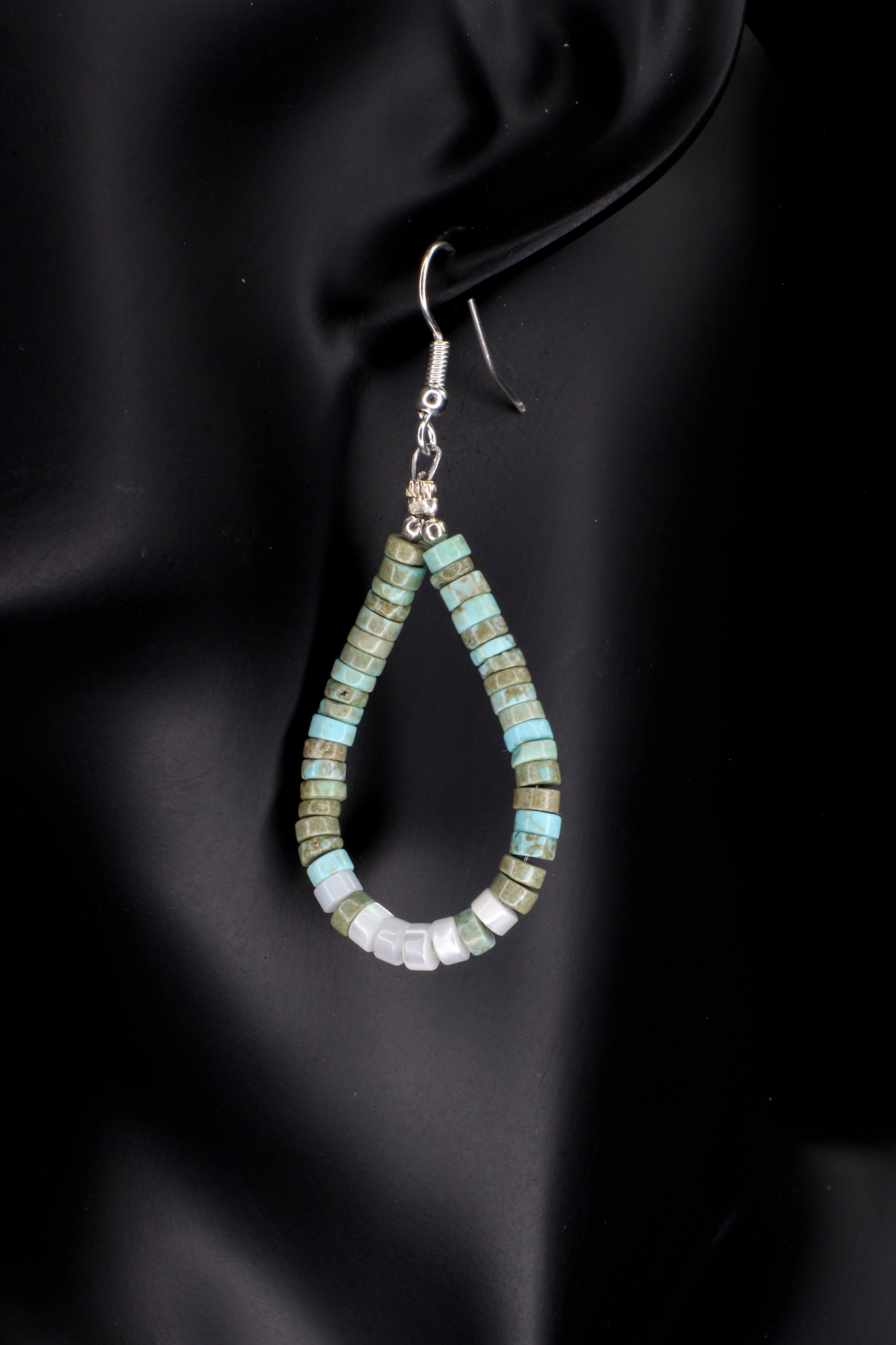 Turquoise & Mother of Pearl Teardrops