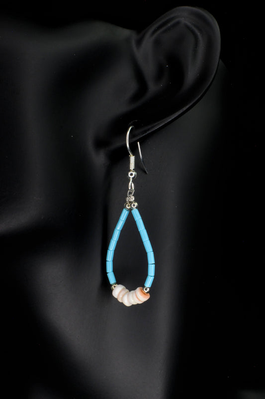 Block Turquoise & Red Lip Shell