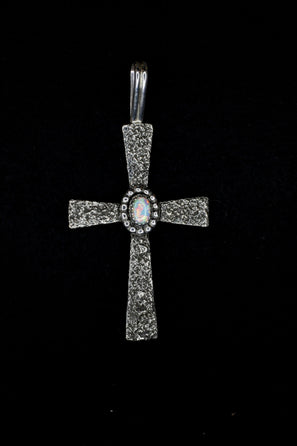 Single Stone Opal Cross
