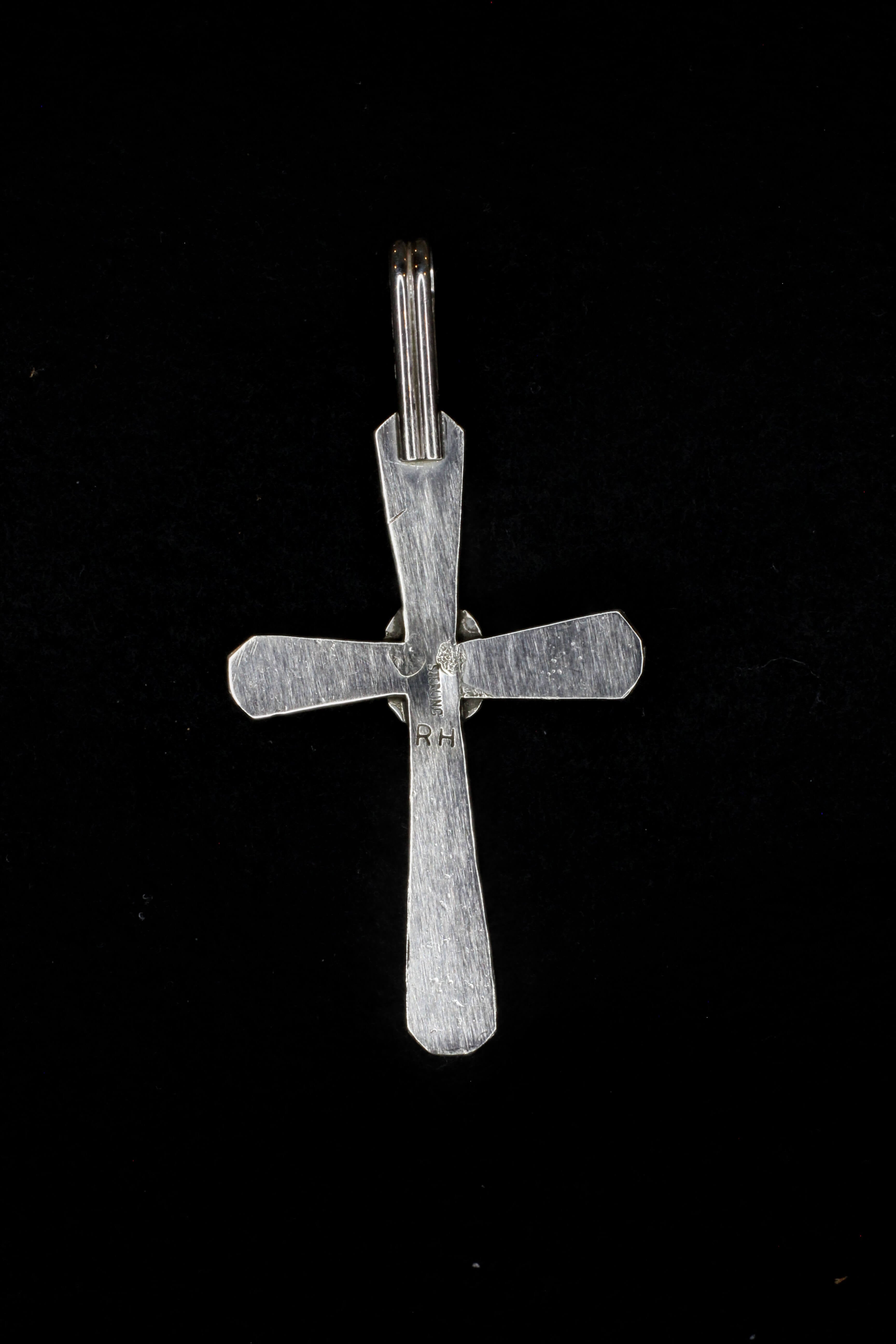 Single Stone Turquoise Cross