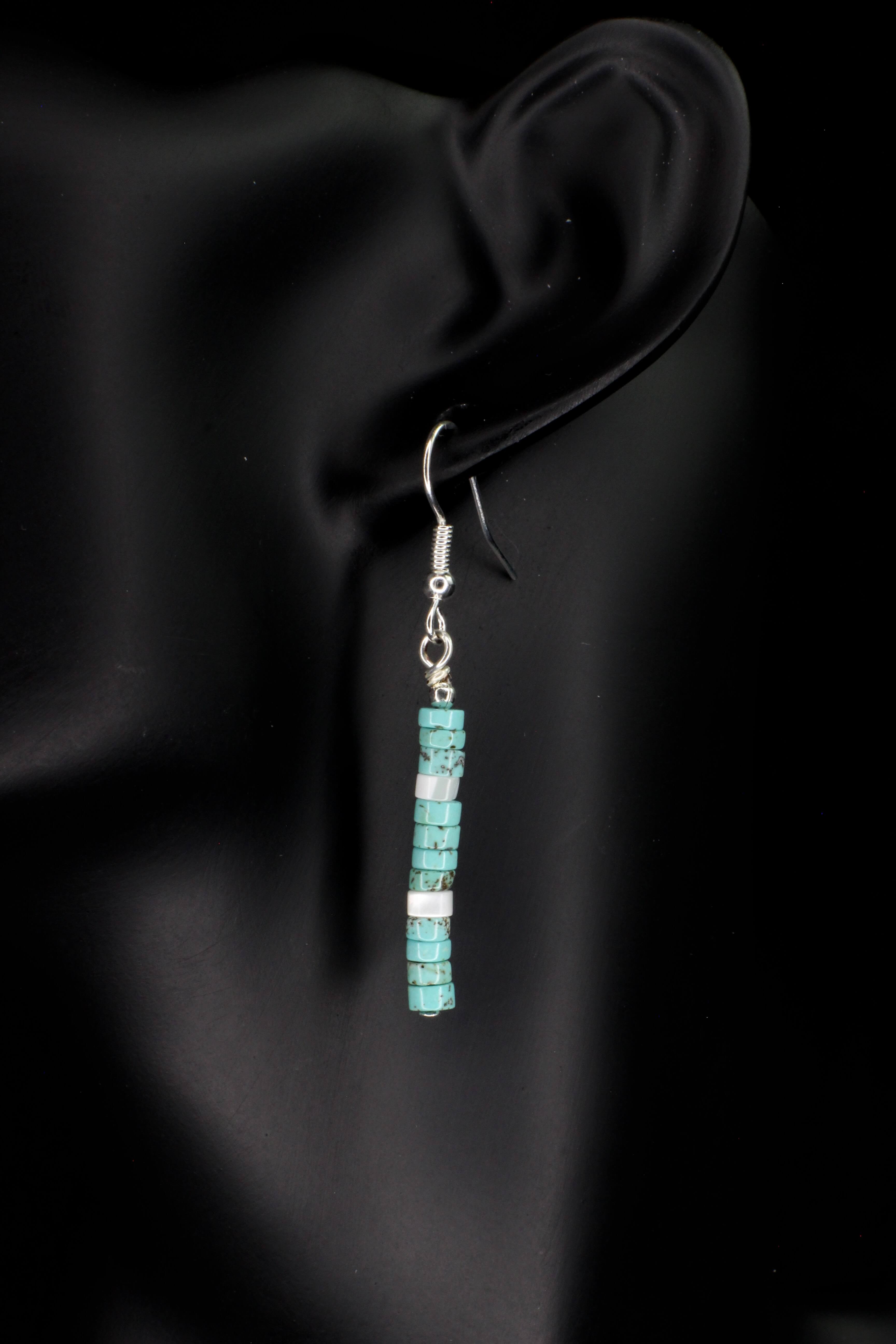 Mother of Pearl & Turquoise Dangles