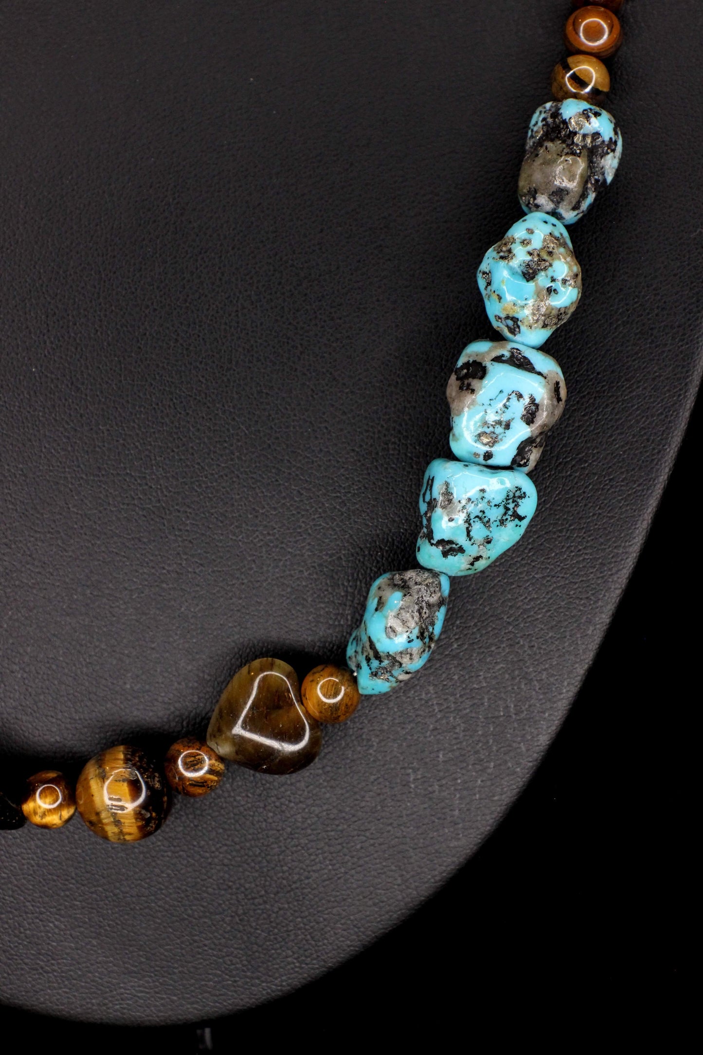 Tiger Heart & Turquoise Necklace