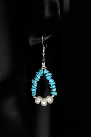 Sky Pearl Teardrop Earrings