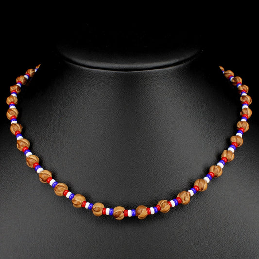 Patriotic Ghost Bead Choker