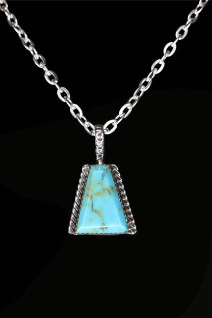 Trapezoid Turquoise Pendant