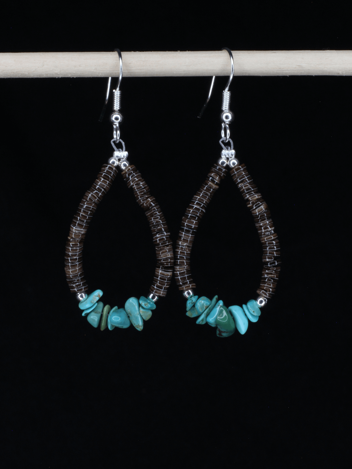 Turquoise & Baby Olive Earrings