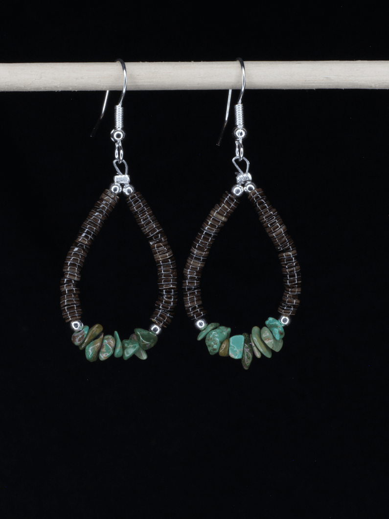 Turquoise & Baby Olive Earrings