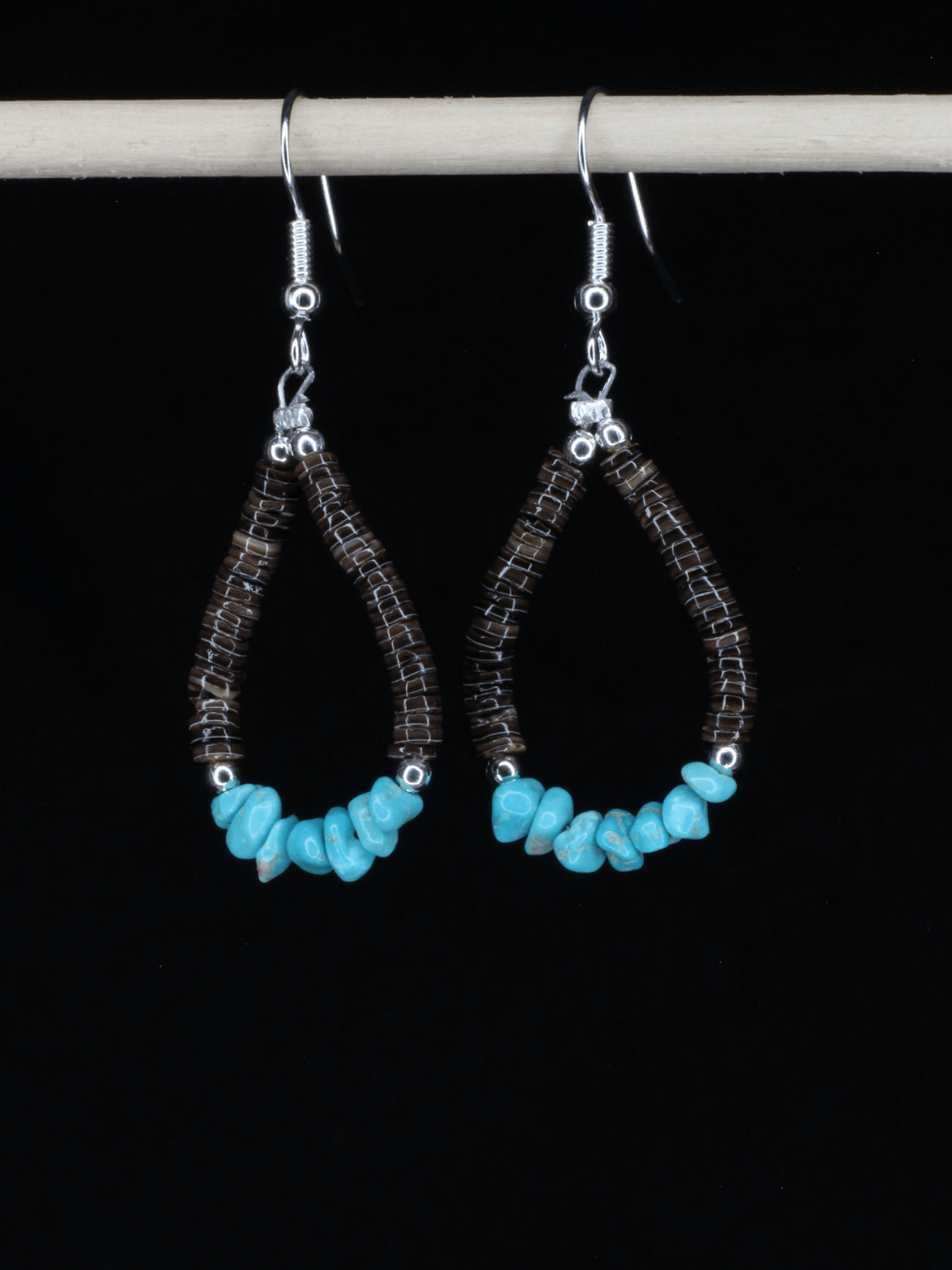 Turquoise & Baby Olive Earrings