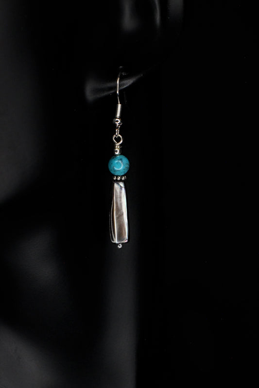 Silver Current Earrings