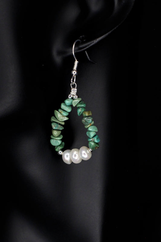 Verdant Pearl Teardrop Earrings