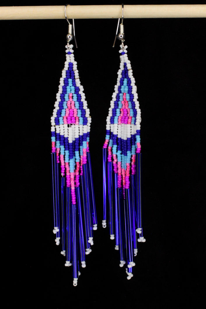 Pow Wow Hand-Beaded Earrings