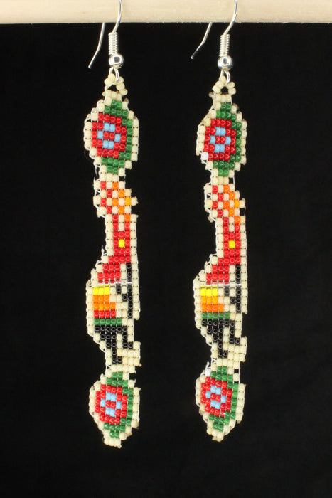 Kokopelli Hand-Beaded Earrings