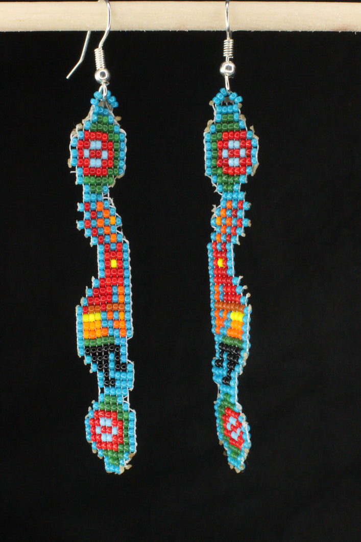 Kokopelli Hand-Beaded Earrings